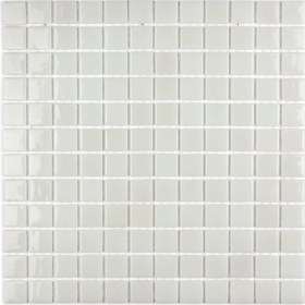 Resim MozaiKristaL Mutfak, Banyo, Havuz, Sauna, Spa ve Tüm Yüzeyler Için 25X25 Beyaz Cam Mozaik 