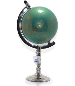 Resim Kenpazar Dekoratif Dünya Yerküre Parlak Nikel Ayaklı Harita 