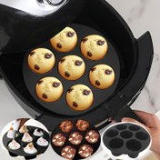 Resim SHAON 7 Gözlü Silikon Fırın Kalıbı - Yeniden Kullanılabilir Yapışmaz Katlanabilir Cupcake & Muffin Tepsisi, DIY Tatlılar, Mini Kekler ve Çikolatalar için Esnek Çok Amaçlı Pişirme Kabı, Yer Tasarrufu Sağlayan Mutfak Ekipmanı 