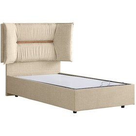 Resim Setaymobilya Baza, Lizbon Tek Kişilik Baza + Başlık Seti, Krem 
