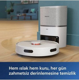 Resim Philips XU 9100Robot Süpürge Islak-kuru Tüm Zeminleri Silme-süpürme - 5000pa Üstün Emiş Gücü Performansı 