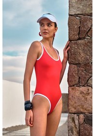 Resim Too Salty Swimwear Kadın Kırmızı U Yaka Mayo 24s128st Kırmızı 