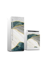 Resim Buzdolabı Ve Bulaşık Makinası Beyaz Eşya Sticker Kaplama Soyut Sanat 