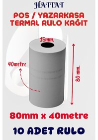 Resim Hattat Termal Pos Rulo 10 Adet Rulo 80 MM x 40 M 