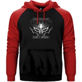 Resim Babymetal Legends, Baptism Çift Renk Reglan Kol Sweatshirt / Hoodie - 5XL / Kırmızı 