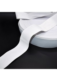 Resim Çamaşır Don Etek Bel Paça Bebe Lastiği Yassı Yumuşak Bel Lastik 15 Metre Beyaz-4.5 Cm 