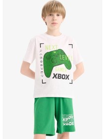 Resim Defacto Erkek Çocuk Xbox Pijama Takımı Kısa Kollu Üst Beli Lastikli Şort E0345a825hswt34 Beyaz 