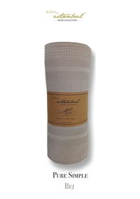 Resim Çift Kişilik Tek Pike Petek 210x230 Pamuklu (Cotton) Bej 