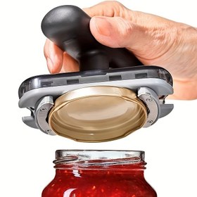 Resim ABS Saplı 1 Adet Ergonomik Manuel Konserve Açacağı - Kavanozlar, Şişeler ve Konserve Açacağı İçin Çok Fonksiyonlu Mutfak Aracı, Kolay Açma Tasarımı, Ev ve Restoran Kullanımı İçin Gerekli 