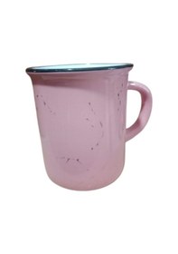 Resim Seramik Kulplu Bardak Renkli Emaye Görünümlü 260 Cc - Pembe Pembe 