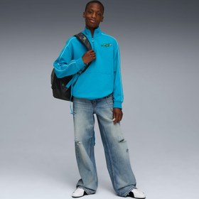Resim Puma T7 Super Çocuk Mavi Sweatshirt 