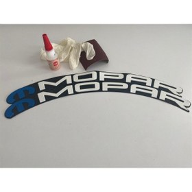 Resim bombtire Mopar Beyaz Kalıcı Lastik Yazısı Mopar Sticker 4 Kit 