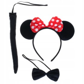 Resim Etty Minnie Mouse Taç Kuyruk Papyon Gösteri Seti 