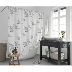 Resim Zethome Jackline Banyo Duş Perdesi 6771 Tek Kanat 1x120x200 Beyaz 