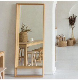 Resim Ahşap Boy Aynası Mirror Ahşap 