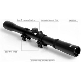 Resim Tr-Nikula 4x20 Full Çelik Silah / Tüfek Dürbünü 