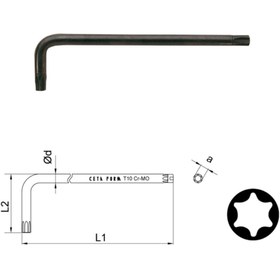 Resim CETA FORM Torx L Anahtar Uzun Tip T5 705l 
