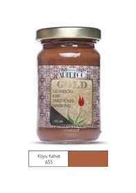 Resim Gold Geleneksel Ebru Boyası 105Ml - 655 Koyu Kahve 