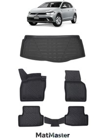 Resim MatMaster Volkswagen Polo 2023 Model 5D Premium Ekstra Havuzlu Paspas Ve Bagaj Havuzu Set 
