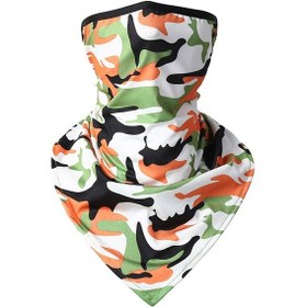 Resim Butu Uv Korumalı Açık Hava Boyun Körüğü Turuncu Kamuflaj 
