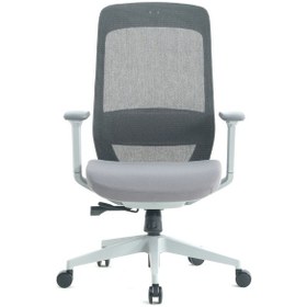 Resim Fileli Plastik Ayaklı Ofis Müdür Makam Yönetici Çalışma Koltuğu Gri 