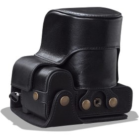 Resim MegaGear Fujifilm X-s10 Gerçek Deri Fotoğraf Makinesi Kılıfı - Siyah 