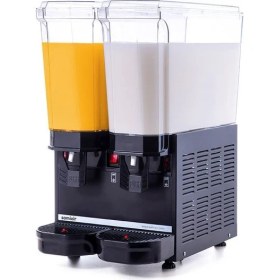 Resim SAMIXIR Klasik Twin Karıştırıcılı Soğuk İçecek Dispenseri 20+20 Litre Siyah 