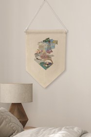 Resim Salon Duvar Dekoru, Pinterest Oda Dekoru, Sanat Serisi, Kanvas Flama Askılı Duvar Örtüsü NO:442 - Renkli - 10 / 30 x 40 