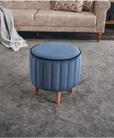 Resim Favora Lindy Puf - Mavi Mavi 