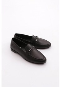 Resim Dgn 506 Kadin Loafer Ayakkabi Siyah Napa 
