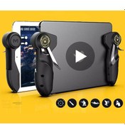 Resim Tetik Ücretsiz Yangın Kontrolü İpad Android Tablet İçin Pubg Telefon Gamepad Joystick Mobil Oyun Pedi Denetleyici L1 R1 Pupg El Komutu 