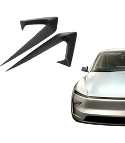 Resim Ramm Tesla Juniper Yan Kamera Çerçeve Kapağı Hw4.0 Kılıç Model 2 Adet Mat Siyah 