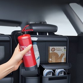 Resim Koltuk Arkası Depolama Kutusu, SUV Bagaj Organizatörü, Araç Kullanımı İçin Çoklu Cep Asılı Çanta - İdeal Hediye, Arka Koltuk Kargo Organizatörü, Arka Koltuk Depolama, Araba Koltuk Organizatörü 
