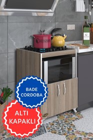 Resim Kenzlife Ocak Dolabı Bade Crd 85*60*57 Mutfak Modül Mini Fırın Ankastre Ocak Için 