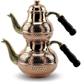 Resim 1 mm Kalın Petekli Topak Bakır Çaydanlık 