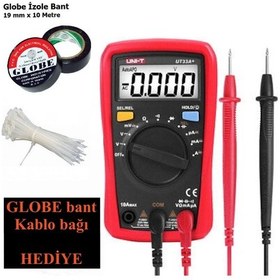 Resim Unit Ut 33 A+ 600v Avuçiçi Dijital Multimetre + Globe Bant 