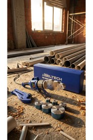 Resim İBELTECH 1000W Dijital Ekranlı Pprc Plastik Boru Kaynak Makinası - 6 Paftalı Tam Set (20-63mm) 
