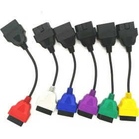 Resim Yek Fiat Alfa Romeo Jeep Multiecuscan için OBD 2 Kablo Adaptörleri 6’lı Kablo Seti 