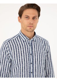 Resim Pierre Cardin Erkek Lacivert Gömlek Desenli 50292143-vr033 Lacivert 