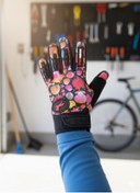 Resim Çocuk Motosiklet & Bisiklet Eldiveni Deniz Kabuğu Desenli - Güvenli Sürüş İçin 