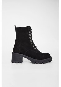 Resim Valmenti Kadın Siyah Süet Deri Casual Bot 33 27510 Bn Bot Sk23/24 Siyah 