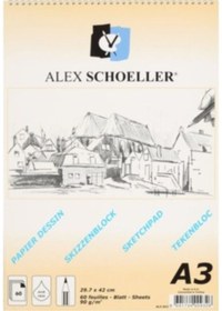 Resim Alex Schoeller Eskiz Blok A3 90 Gr Spiralli Dik 60 Yaprak Alx-822 