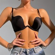 Resim Katı Scoop Sütyen, Dikişsiz Sarkan Önleyici Günlük Derin V Sütyen, Kadın İç Çamaşırı & Lingerie 