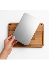 Resim Konyax Ahşap Paslanmaz Çelik Kesim Ve Sunum Tahtası Çok Renkli 