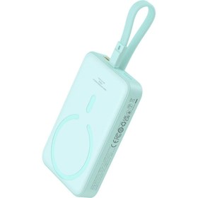 Resim Baseus Magnetic Mini Wireless Fast Charge Power Bank Ip Edition 10000mah 20w Peppermint Blue with Si 