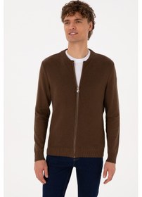 Resim U.s. Polo Assn. Erkek Kahverengi Hırka Triko 50313721-vr029 Kahverengi 
