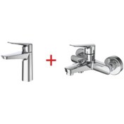 Resim Creavit Bevel Lavabo Ve Banyo Bataryası Seti Bv1500+bv2500 