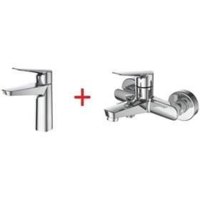 Resim Creavit Bevel Lavabo Ve Banyo Bataryası Seti Bv1500+bv2500 