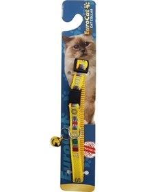 Resim EuroCat Bayrak Desenli Çıngıraklı Kedi Boyun Tasması Sarı 