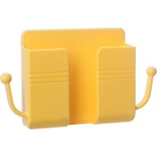 Resim GongtuShop A-Sarı Tarzı Duvara Monte Organizatör Saklama Kutusu Uzaktan Kumandaya Monte Cep Telefonu Fişi Duvar Tutucu Şarj Çok Işlevli Kanca Tutucu Standı (Yurt Dışından) 